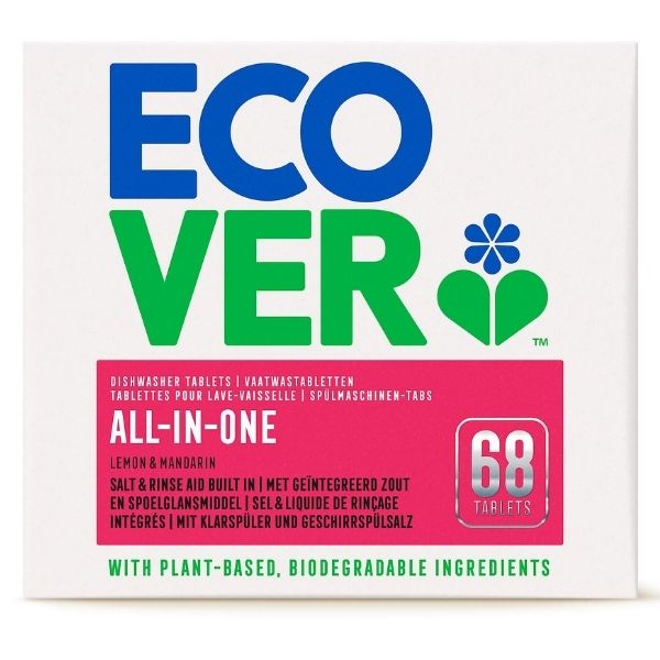 Эко таблетки Ecover All in One для посудомоечной машины, Ecover All in One 68шт