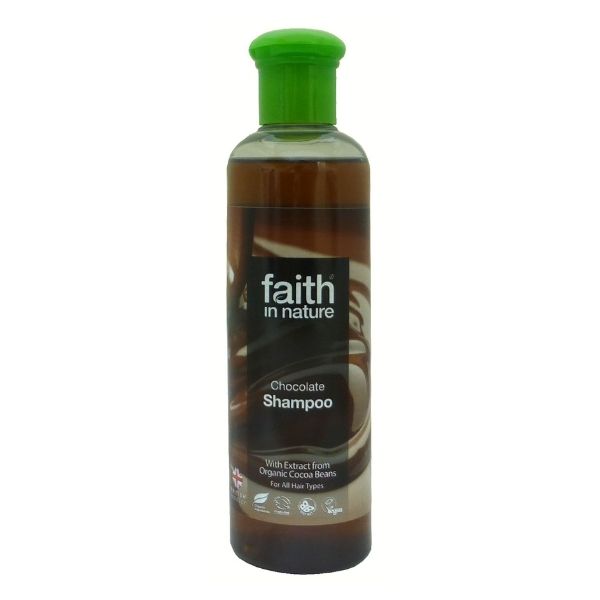 Натуральный шампунь для темных и черных волос faith in nature с маслом Какао, 250мл